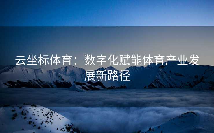云坐标体育：数字化赋能体育产业发展新路径