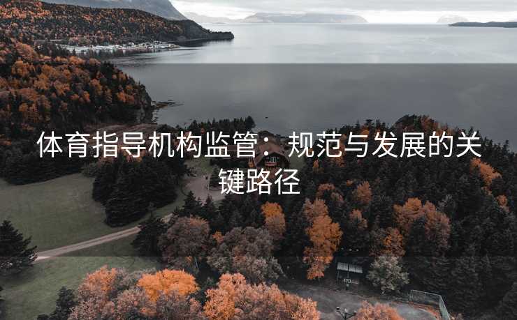 体育指导机构监管：规范与发展的关键路径
